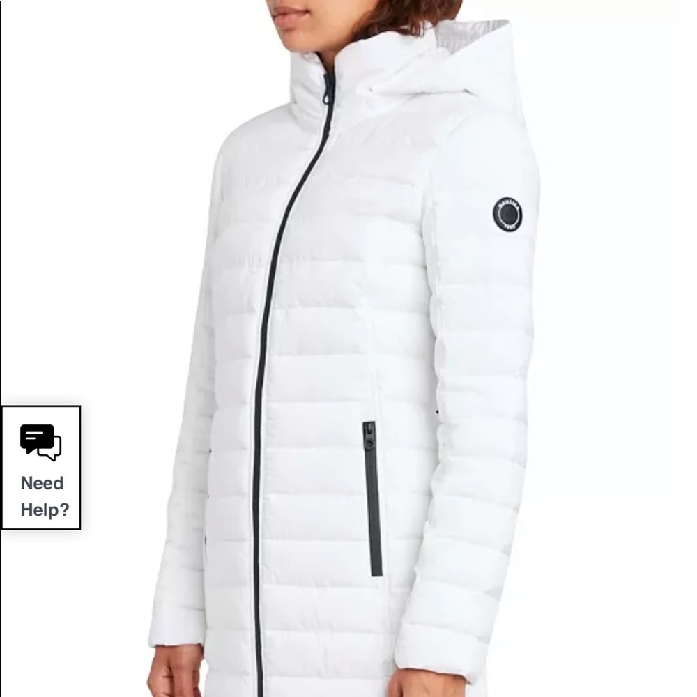 Nautica white packable puffer coat in large